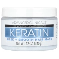Advanced Clinicals, маска с кератином для гладкости волос, 340 г (12 унций)