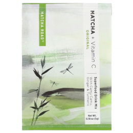 Matcha Road, матча с витамином С, смесь для приготовления напитка, классический вкус, 10 пакетиков по 5 г (0,18 унции)