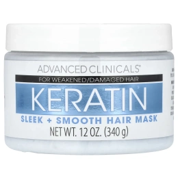 Advanced Clinicals, маска с кератином для гладкости волос, 340 г (12 унций)