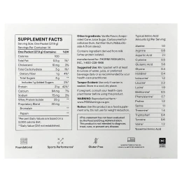 Thorne, Изолят сывороточного протеина, ваниль, 14 пакетиков по 27,9 г (0,98 унции)