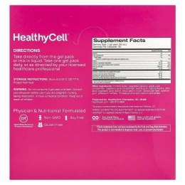 HealthyCell, Vibrant Hair, Skin & Nails, малиновый, 30 гелевых пакетиков по 25 мл (0,84 жидк. Унции)