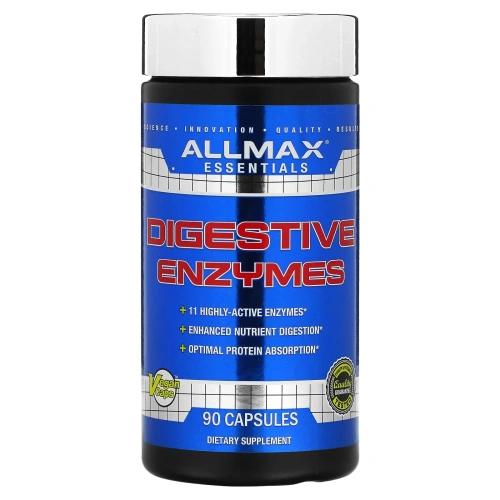 ALLMAX Nutrition, Пищеварительные ферменты + оптимизатор белка, 90 капсул