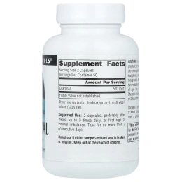 Source Naturals, 100% чистый активированный уголь, 520 мг, 100 капсул (260 мг в каждой капсуле)