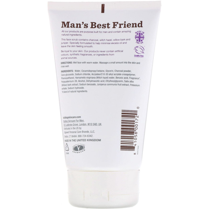 Bulldog Skincare For Men, Скраб для жирной кожи лица, 125 мл