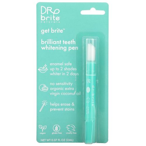 Dr. Brite, Get Brite, Brilliant Teeth Whitening Pen, Mint ,  0.07 fl oz (2 ml)