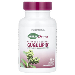 NaturesPlus, Herbal Actives, Gugulipid®, с замедленным высвобождением, 1000 мг, 30 таблеток