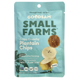 GoodSam PBC, Crystal Farms™, хрустящие чипсы, подорожник, 20 г (0,7 унции)