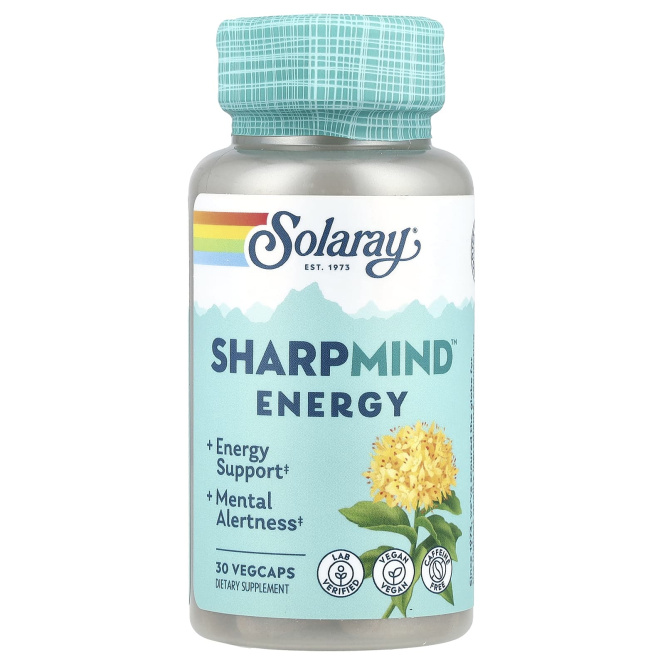 Solaray, SharpMind ™ Energy, 30 растительных капсул