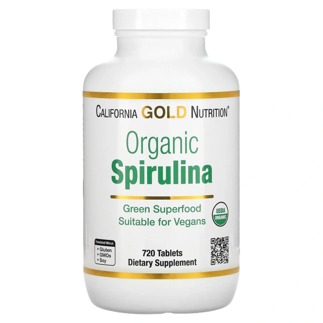 California Gold Nutrition Organic Spirulina 500 мг 720 таблеток