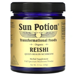 Sun Potion, Органические грибы рейши в виде порошка, 100 г
