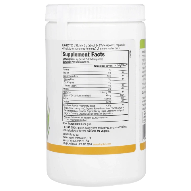 Kyolic, Kyo-Green, сухая смесь для напитка, 10 унций (283 г)