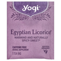 Yogi Tea, Egyptian Licorice®, без кофеина, 16 чайных пакетиков, 36 г (1,27 унции)