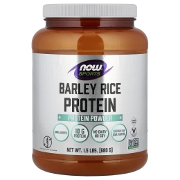 NOW Foods, Sports, протеиновый порошок из ячменя и риса, без добавок, 680 г (1,5 фунта)