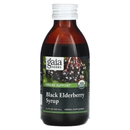 gaia herbs Black Elderberry Syrup для поддержки иммунитета сироп из бузины 160 мл