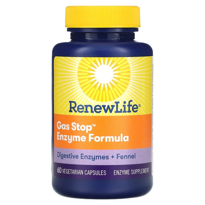 Renew Life, Gas Stop, 60 вегетарианских капсул