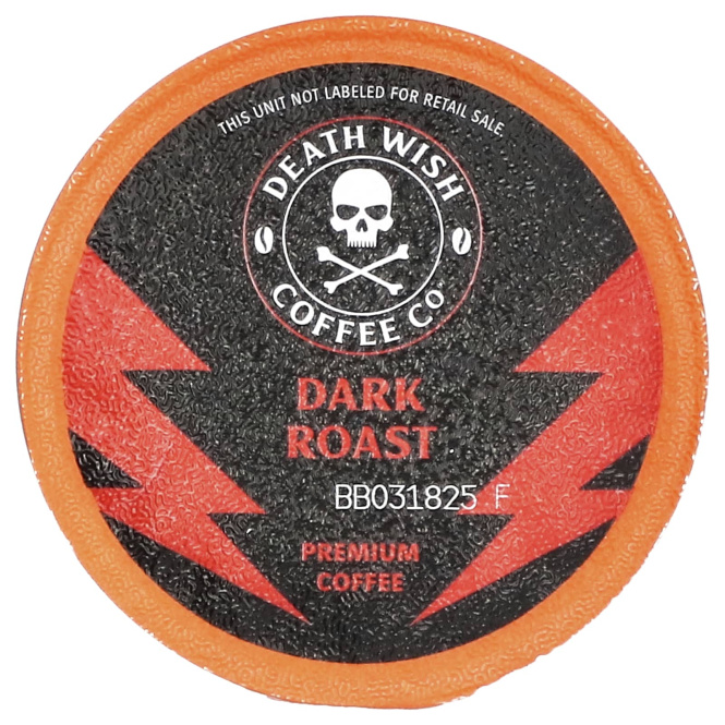Death Wish Coffee, Порционные кофейные капсулы, темная обжарка, 10 капсул, по 12,5 г (0,44 унции)
