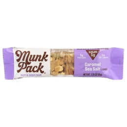 Munk Pack, батончик с орехами и семенами, карамель с морской солью, 35 г (1,23 унции)
