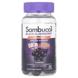 Sambucol kids Черная бузина, жевательные таблетки для детей, 30 шт.