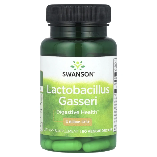 Swanson, лактобактерии гассери (Lactobacillus gasseri), 3 млрд КОЕ, 60 растительных капсул DRcaps