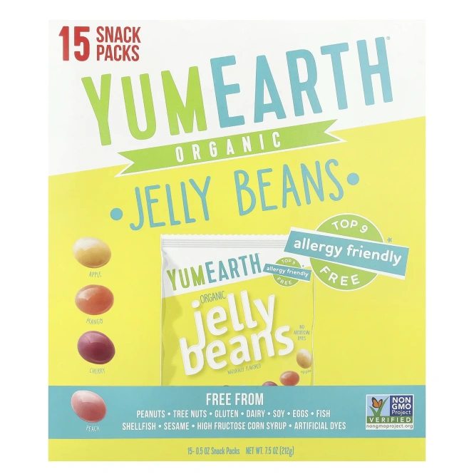 YumEarth, Органические мармеладки, 15 пакетиков с закусками по 14 г (0,5 унции)
