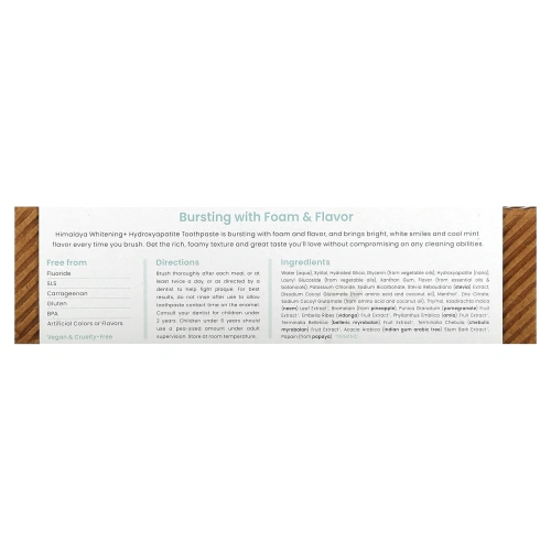 Himalaya, Отбеливающая зубная паста с гидроксиапатитом, мята, 113 г (4 унции)