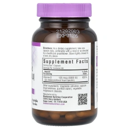 Bluebonnet Nutrition, Vitamin D3, 5000 МЕ, 60 Vegetable Capsules