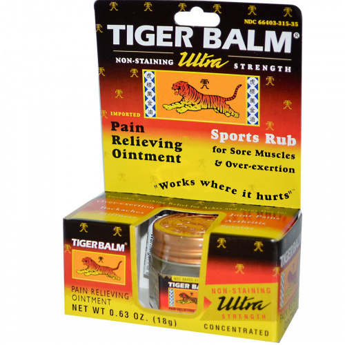 Tiger Balm, Обезболивающая мазь «Ультра сила», 0,63 унции (18 г)
