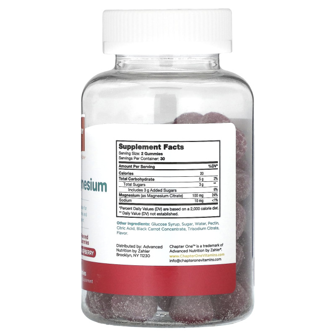 Chapter One, магний, жевательные конфеты со вкусом, 60 шт.