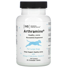 International Veterinary Sciences, Arthramine, Glucosamine Supplement, For Large Dogs, 60 Chewable Tablets