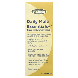 Flora, Daily Multi Essentials + Жидкая мультивитаминная формула 15 жидких унций