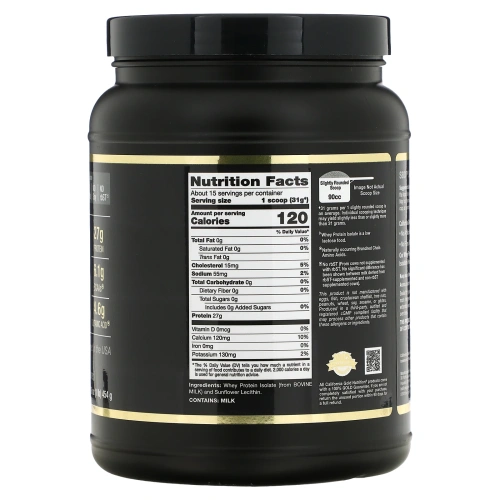 California Gold Nutrition, изолят сывороточного протеина, без ароматизаторов, быстрое усвоение, 1 фунт, 16 унц. (454 г)