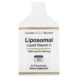 California Gold Nutrition, липосомальный витамин C в жидкой форме, без вкуса, 1000 мг, 30 пакетиков по 5 мл (0,17 жидк. унции)