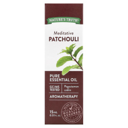 Nature's Truth, Чистое эфирное масло, пачули для медитации, 15 мл (0,51 жидк. унц.)