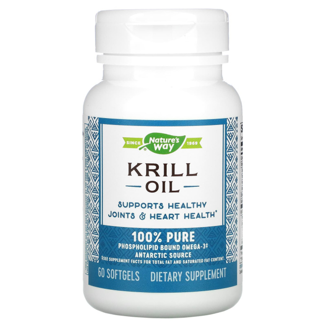 Nature's Way, EfaGold, масло криля, 500 мг, 60 мягких капсул