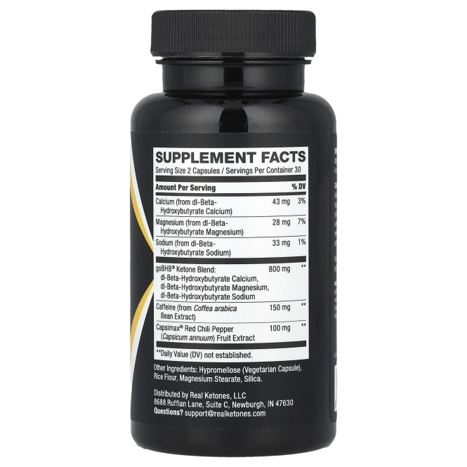 Real Ketones, Lipo Burn3X`` 60 капсул