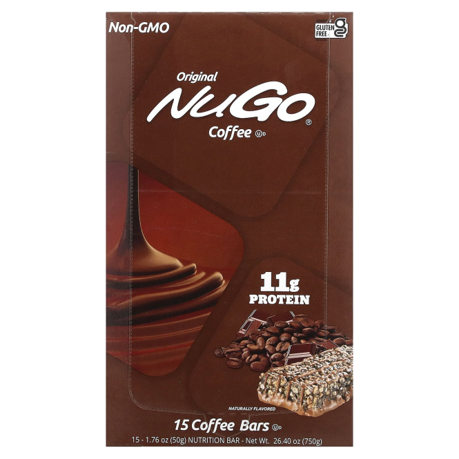 Nugo Nutrition, NuGo батончик Кофе 15 баров
