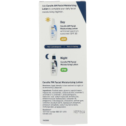 CeraVe, PM Увлажняющий лосьон для лица, 3 жидкие унции (89 мл)