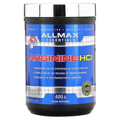 ALLMAX Nutrition, 100% чистый аргинин в форме HCI с максимальной силой + абсорбцией, 14 унций (400 г)