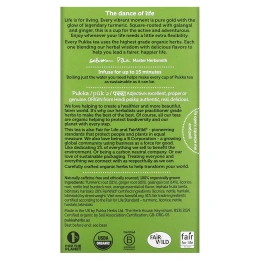 Pukka Herbs, Органическая активная куркурма, без кофеина, 20 пакетиков-саше с травяным чаем, 1,27 унц. (36 г)