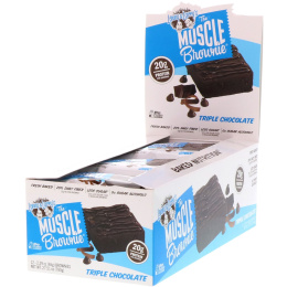 Lenny & Larry's, Печенье Muscle Brownie, тройной шоколад, 12 печений, 2,82 унции (80 г) каждое