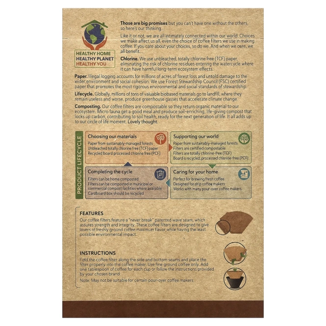 If You Care, фильтры для кофе, № 4, 100 шт.