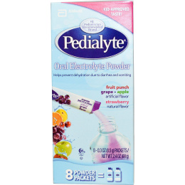 Pedialyte, Порошок-электролит при рвоте, ассорти, 8 пакетиков с порошком по 0.3 унций (8.5 г)