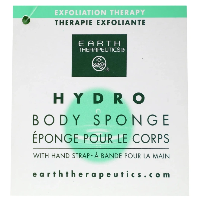 Earth Therapeutics, Губка Hydro Body, зеленая, 1 шт.