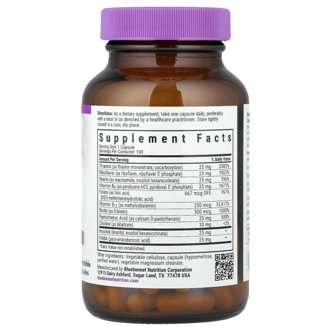 Bluebonnet Nutrition, CellularActive®, комплекс коэнзимов группы В, 100 растительных капсул