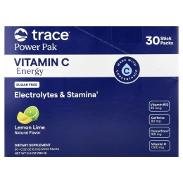 Trace, Power Pak, витамин C и энергетическая смесь, лимон и лайм, 30 стик-пакетов по 6,2 г (0,22 унции)