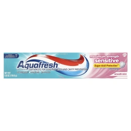 Aquafresh, Зубная паста с фтором тройной защиты, максимальная сила действия, мягкая мята, 158,8 г (5,6 унции)