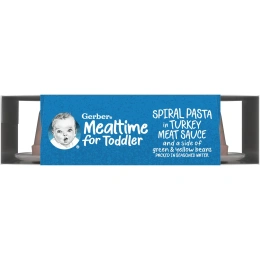 Gerber, Паста со вкусом индейки и зеленая и желтая фасоль, для детей от 12 месяцев, 189 г (6,67 унции)