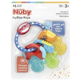 Nuby, Ключи IcyBite, для детей от 3 месяцев, синие, 1 штука
