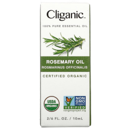 Cliganic, на 100% чистое эфирное масло, розмарин, 10 мл (0,33 жидк. унции)