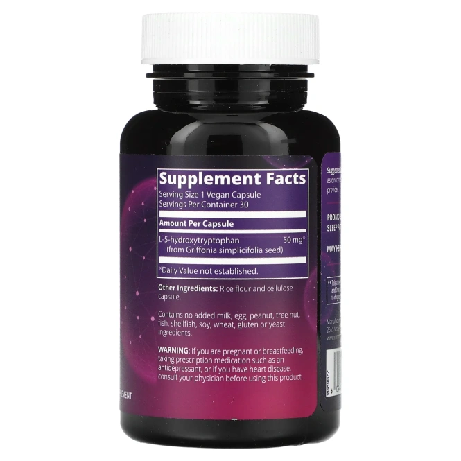 MRM Nutrition, 5-HTP, 50 мг, 30 веганских капсул